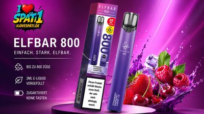Elfbar 800 Strawberry Raspberry Cherry Ice