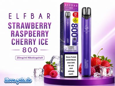 Elfbar 800 Strawberry Raspberry Cherry Ice