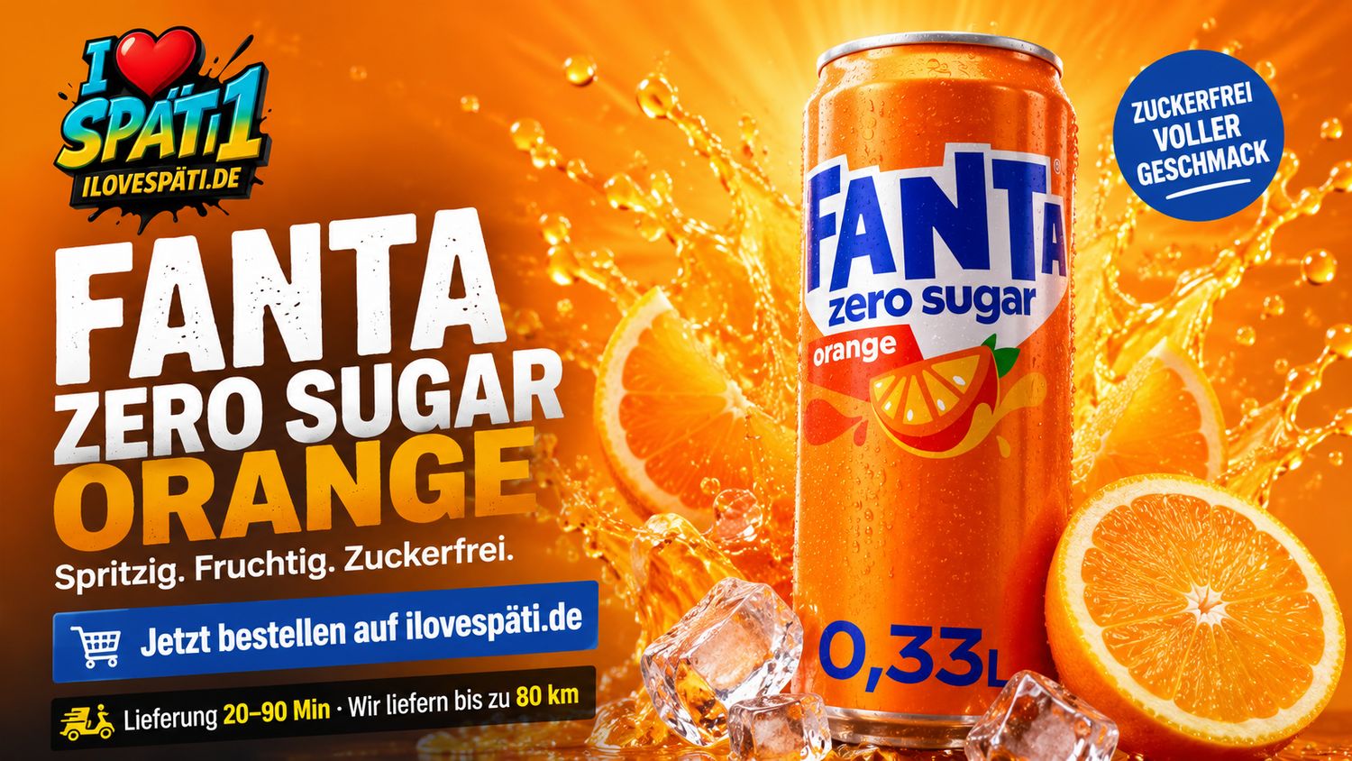 Fanta Zero Sugar Orange 0,33l