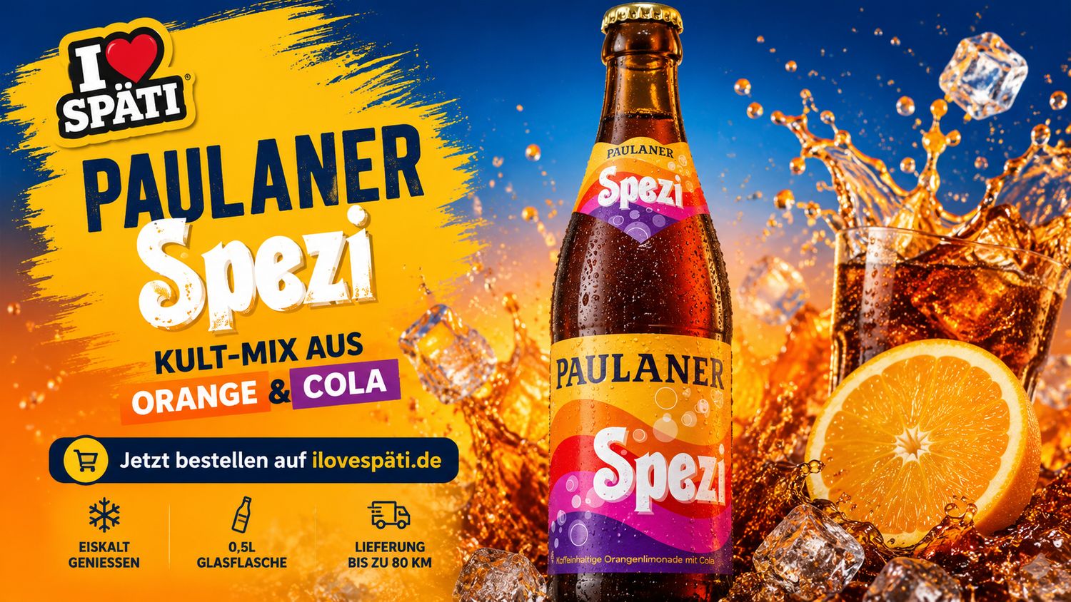 Paulaner Spezi 0,5l Glasflasche