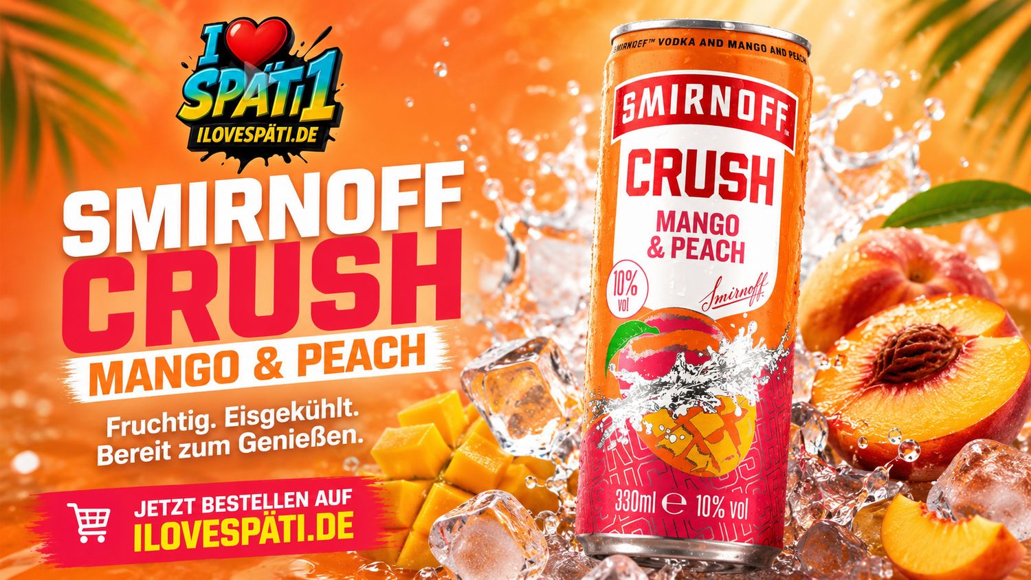 Smirnoff Crush Mango &amp; Peach 330ml