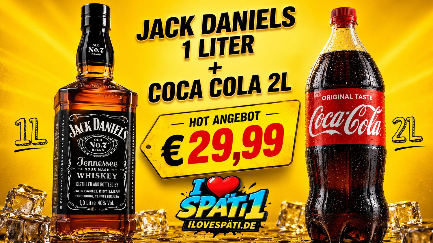 Jack Daniel’s 1l + Coca-Cola 2l Bundle