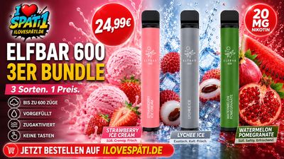 Elfbar 600 3er Bundle – 3 Stück nach Verfügbarkeit