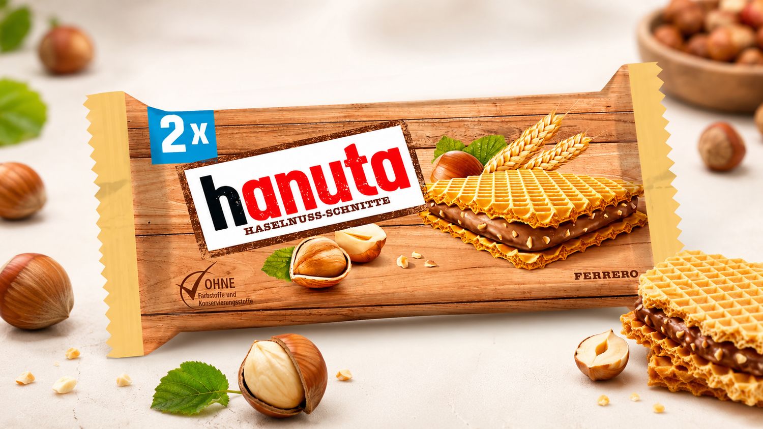 Hanuta Haselnuss-Schnitte 2er Pack