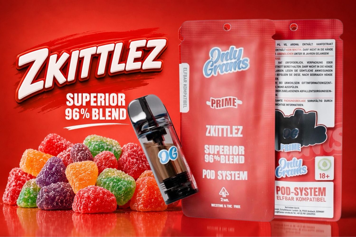 OnlyGrams Superior Blend Zkittlez 2ml Pod
