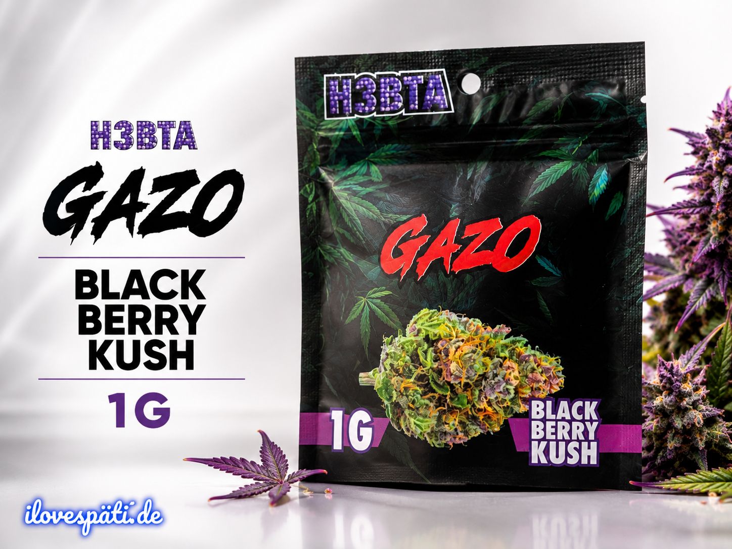 H3BTA × GAZO Black Berry Kush CBD 1g
