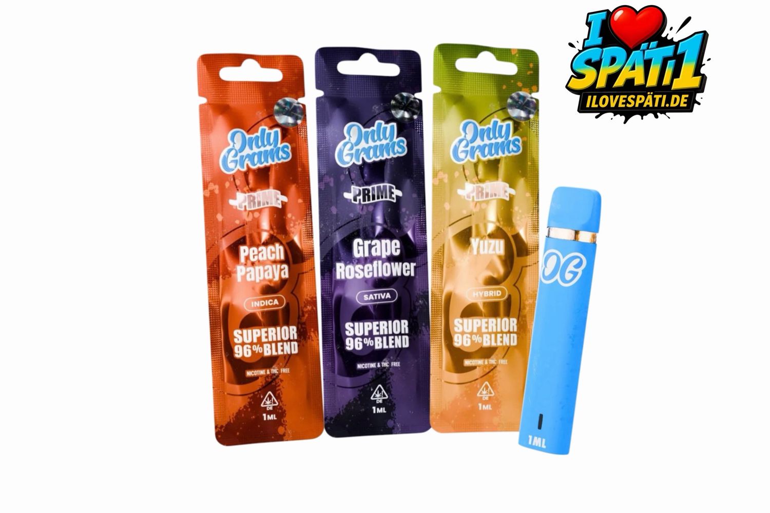OnlyGrams Prime Superior Vape Probierset 3 x 1ml