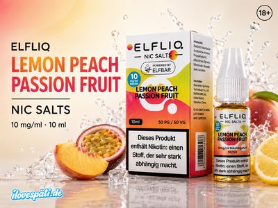 Elfliq Nic Salt Lemon Peach Passion Fruit 10mg 10ml