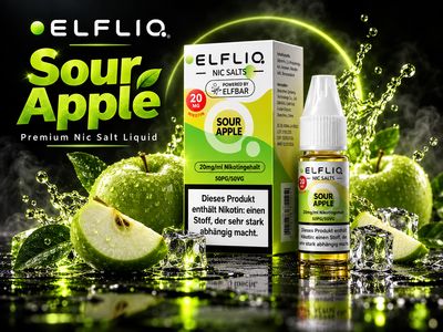 Elfliq Nic Salt Sour Apple 20mg 10ml