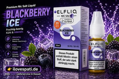 Elfliq Nic Salt Blackberry Ice 20mg 10ml Elfliq Nic Salt Blackberry Ice 20mg 10ml