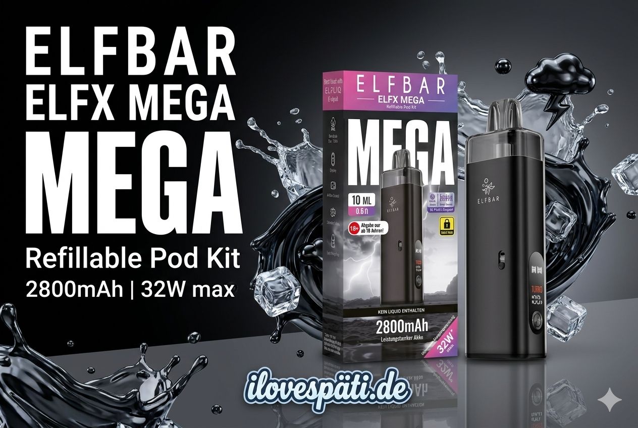 ELFBAR ELFX Mega Refillable Pod Kit Black