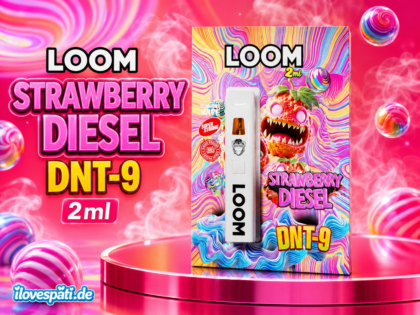 LOOM Strawberry Diesel DNT-9 Einweg Vape 2 ml