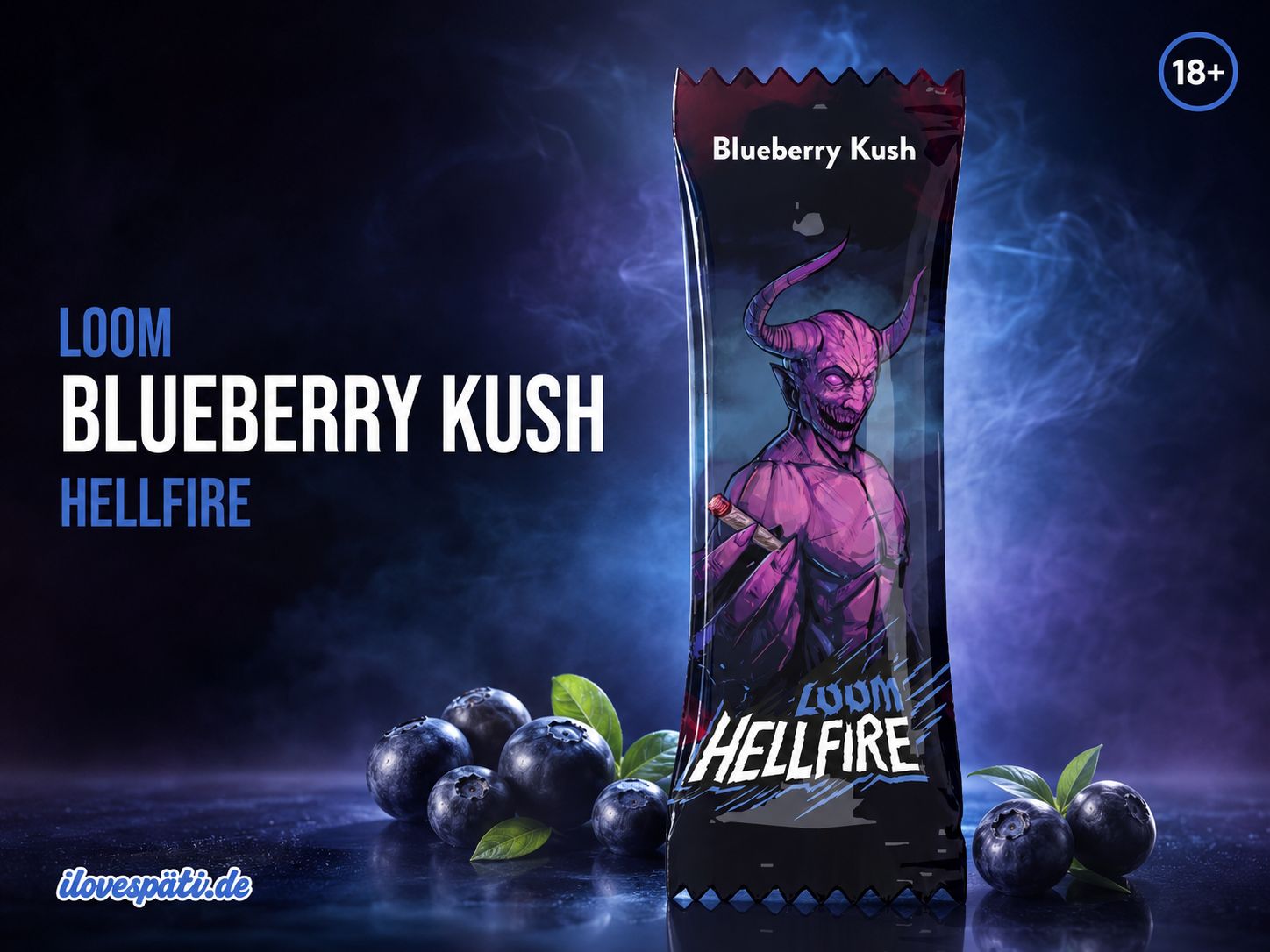 LOOM Hellfire Blueberry Kush H2 Pre-Roll 1 Stück 40% H2-Blend 0% THC