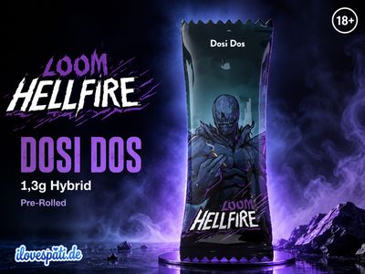LOOM Hellfire Dosi Dos H2 Pre-Roll 1 Stück 1,3 g Hybrid 40% H2-Blend 0% THC