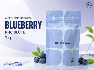 Weed for Friends PHC Blüte Blueberry 1 g Indica 65% PHC THC < 0,2%