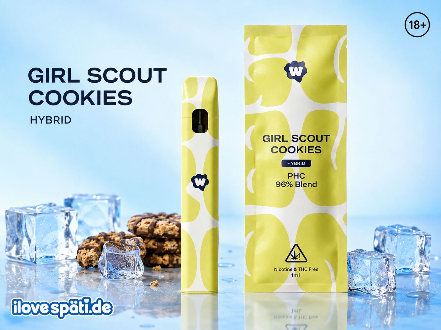 Weed for Friends Girl Scout Cookies PHC Vape 1 ml Hybrid 96% PHC Blend nikotinfrei THC-frei