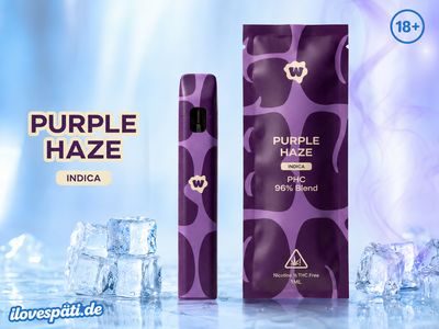Weed for Friends Purple Haze PHC Vape 1 ml Indica 96% PHC Blend nikotinfrei THC-frei