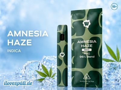 Weed for Friends Amnesia Haze PHC Vape 1 ml Indica 96% PHC Blend nikotinfrei THC-frei