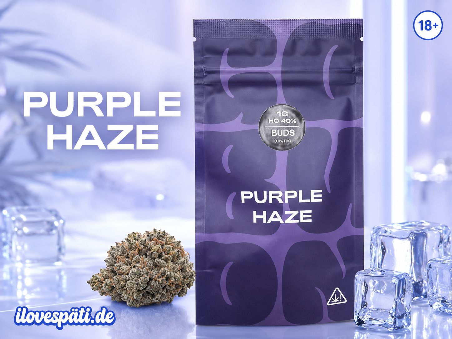 Weed for Friends Purple Haze HQ Buds 1 g 40% HQ 0,0% THC