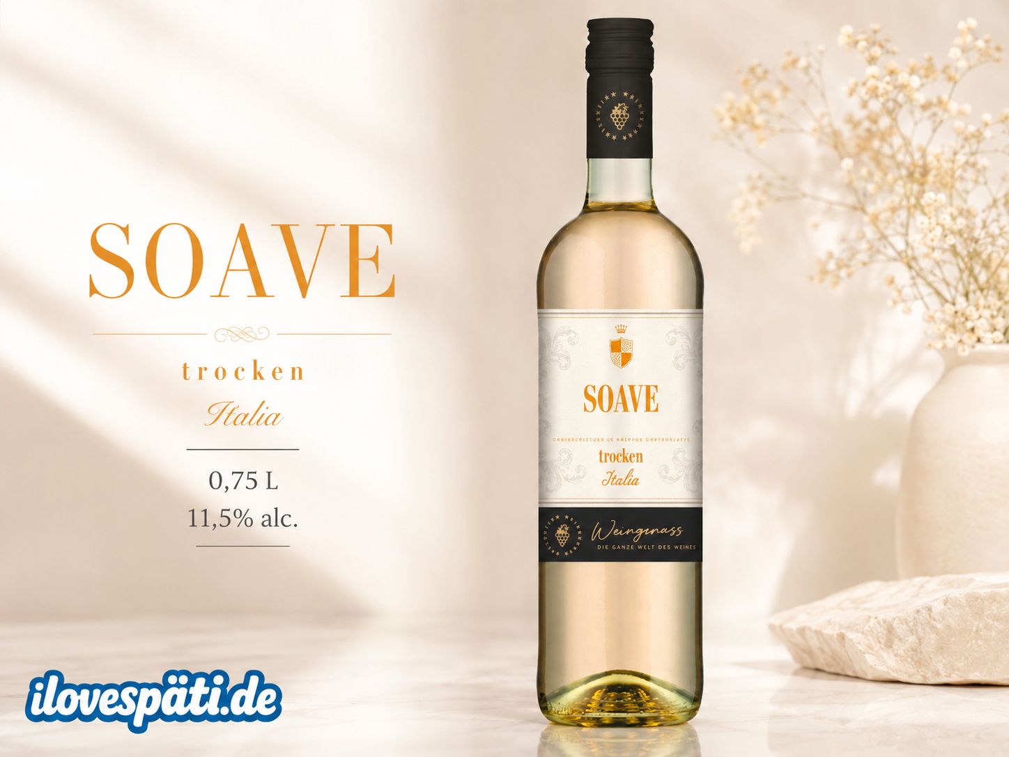 Wein-Genuss Soave trocken Italia 0,75 l 11,5% vol
