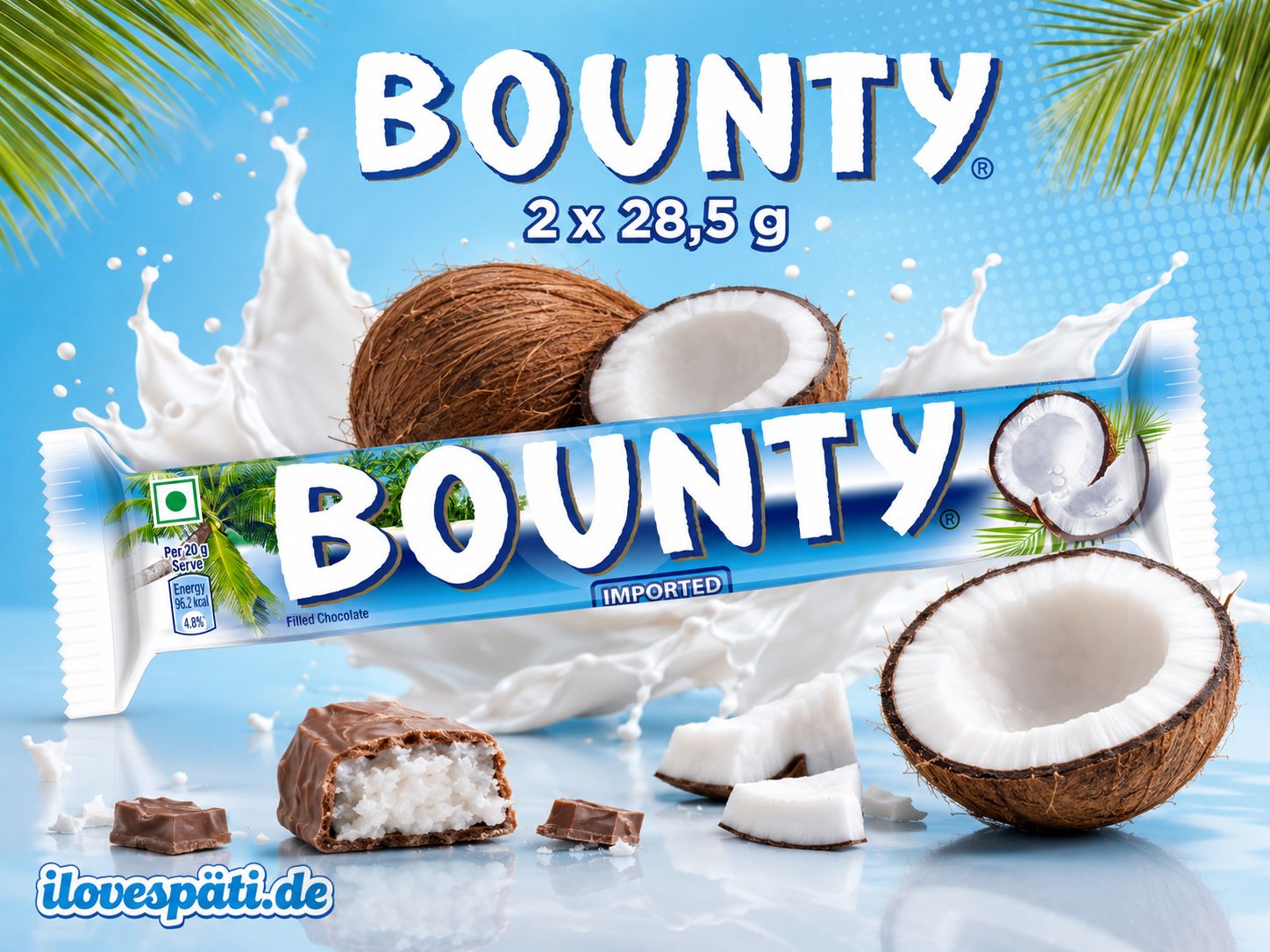 Bounty Kokos Schokoriegel 2 x 28,5 g