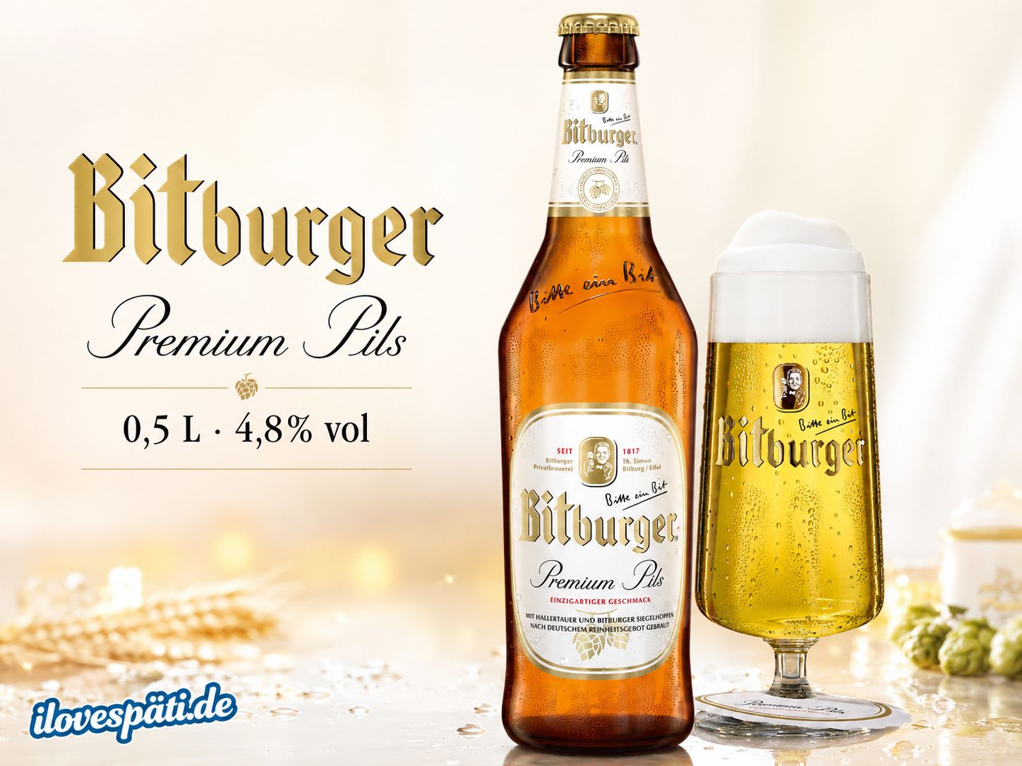 Bitburger Premium Pils Bier 0,5 l 4,8% vol