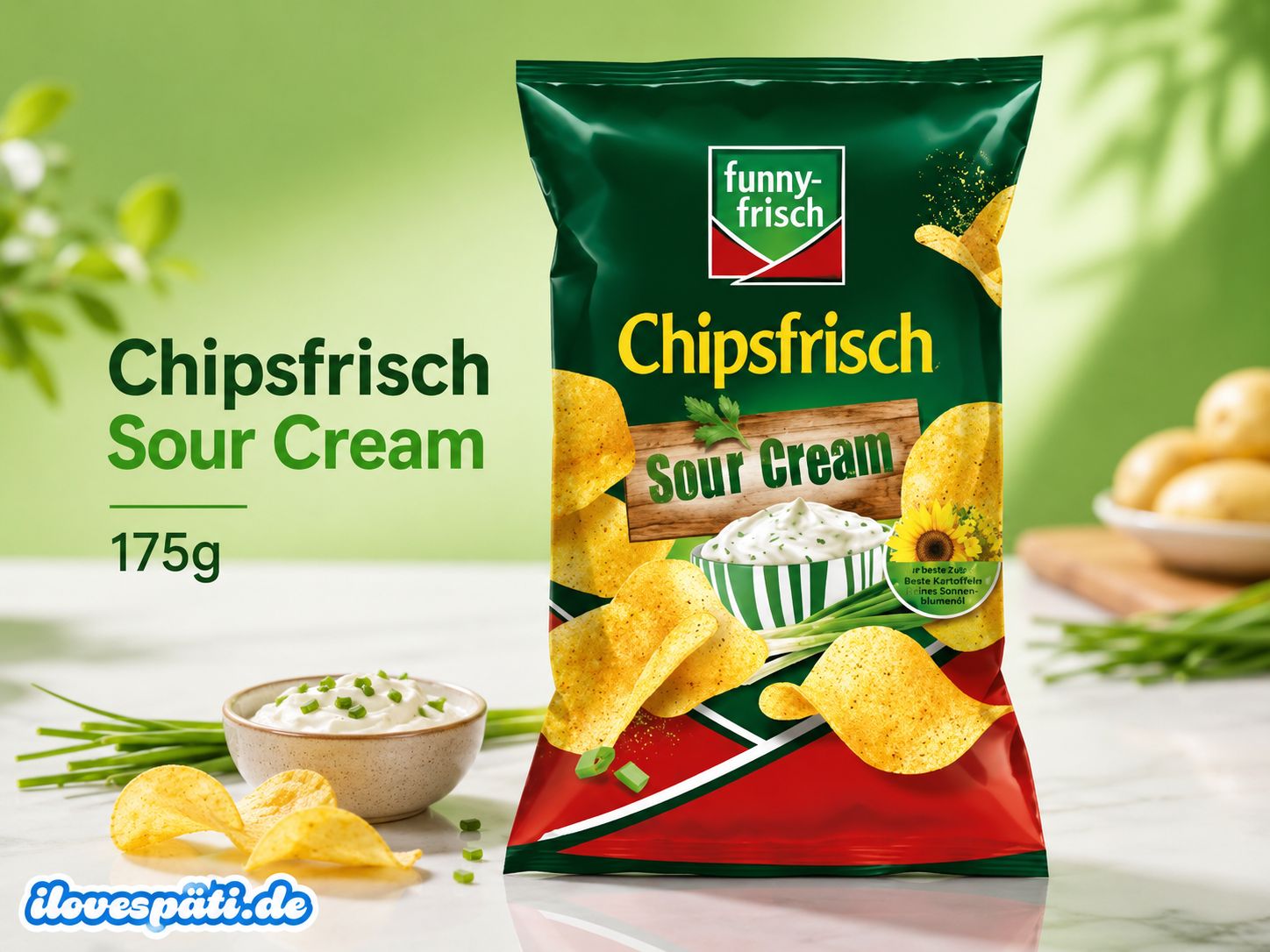 funny-frisch Chipsfrisch Sour Cream Kartoffelchips 175 g