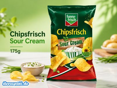 funny-frisch Chipsfrisch Sour Cream Kartoffelchips 175 g