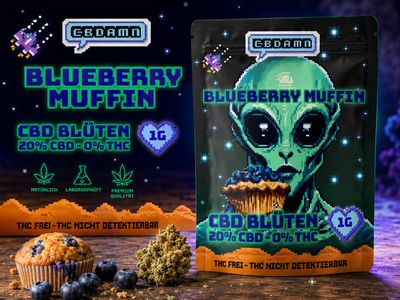 CBDamn Blueberry Muffin CBD-Aromablüten 1 g 20 % CBD