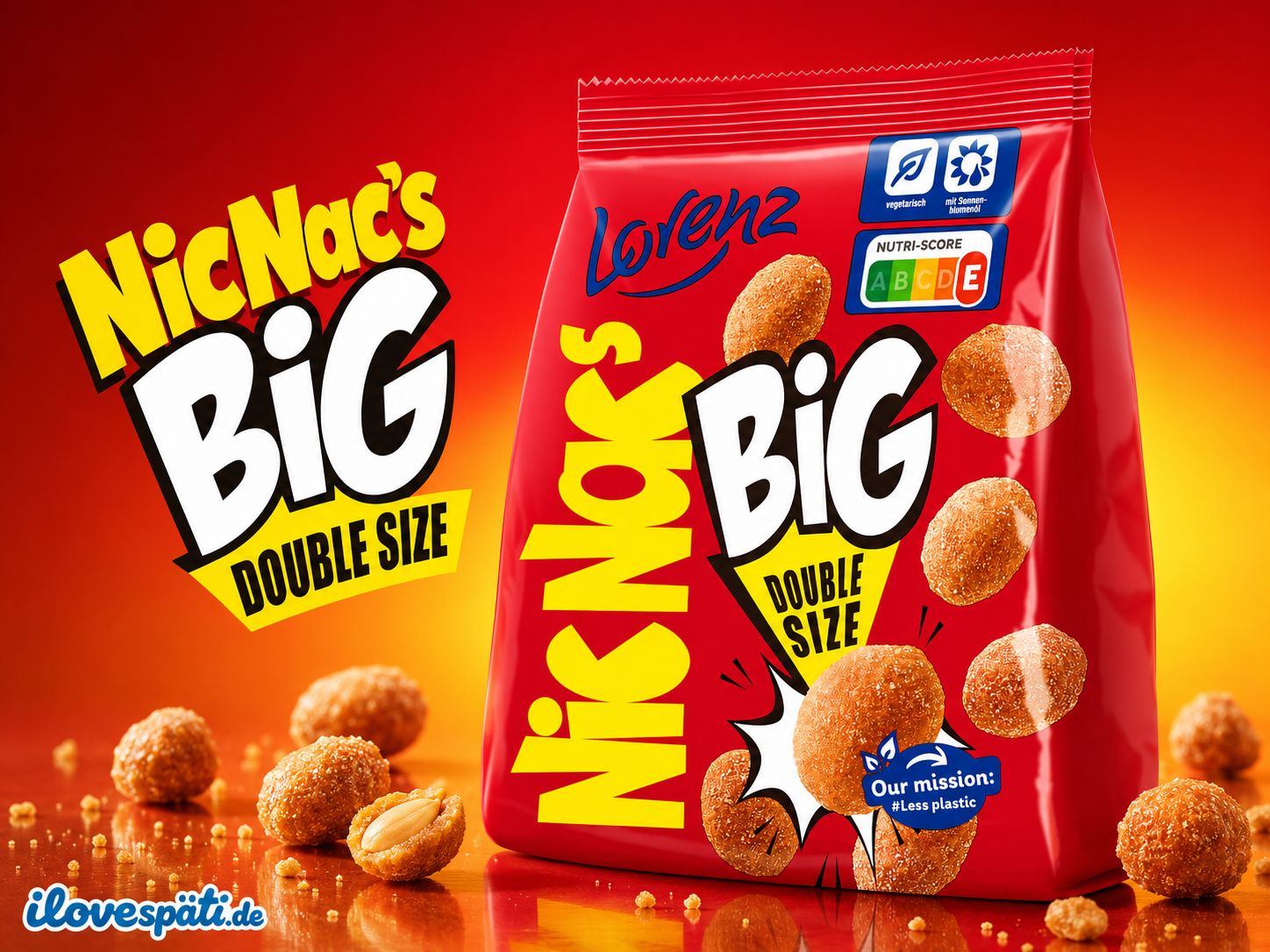 Lorenz NicNac’s Big Double Size – Knusprige Erdnüsse 110g