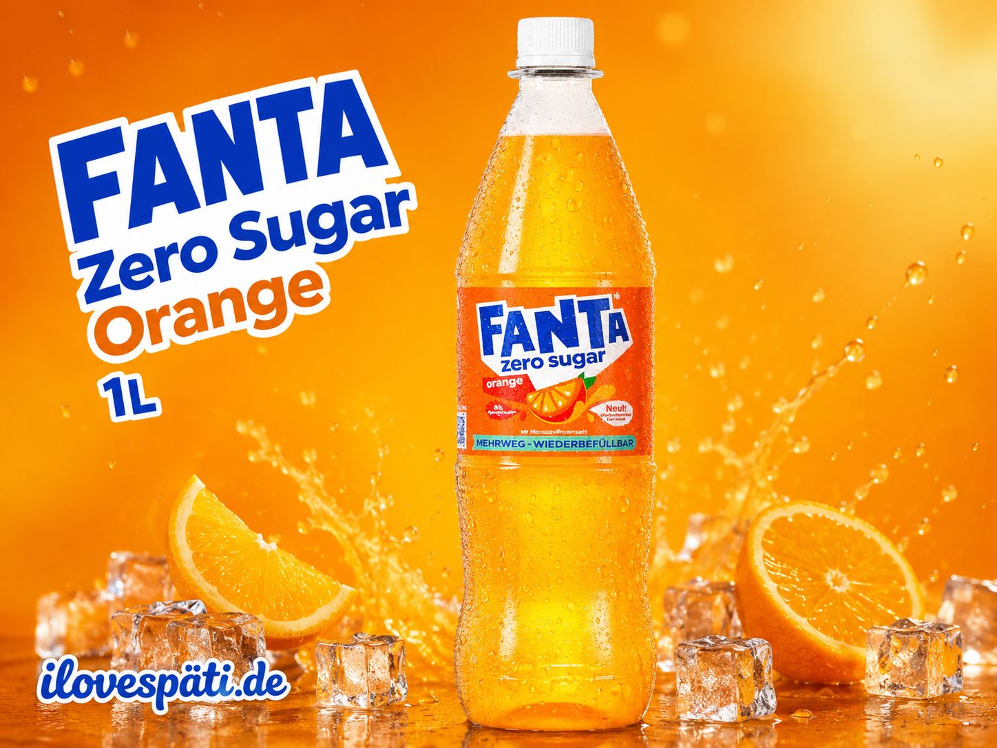 Fanta Zero Sugar Orange 1 L Mehrweg-Flasche
