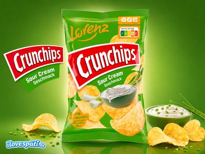 Lorenz Crunchips Sour Cream Geschmack Kartoffelchips 150g