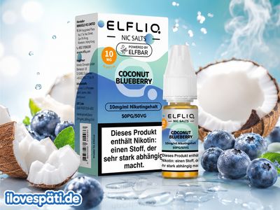 ELFLIQ Coconut Blueberry Nikotinsalz Liquid 10 ml 10 mg/ml