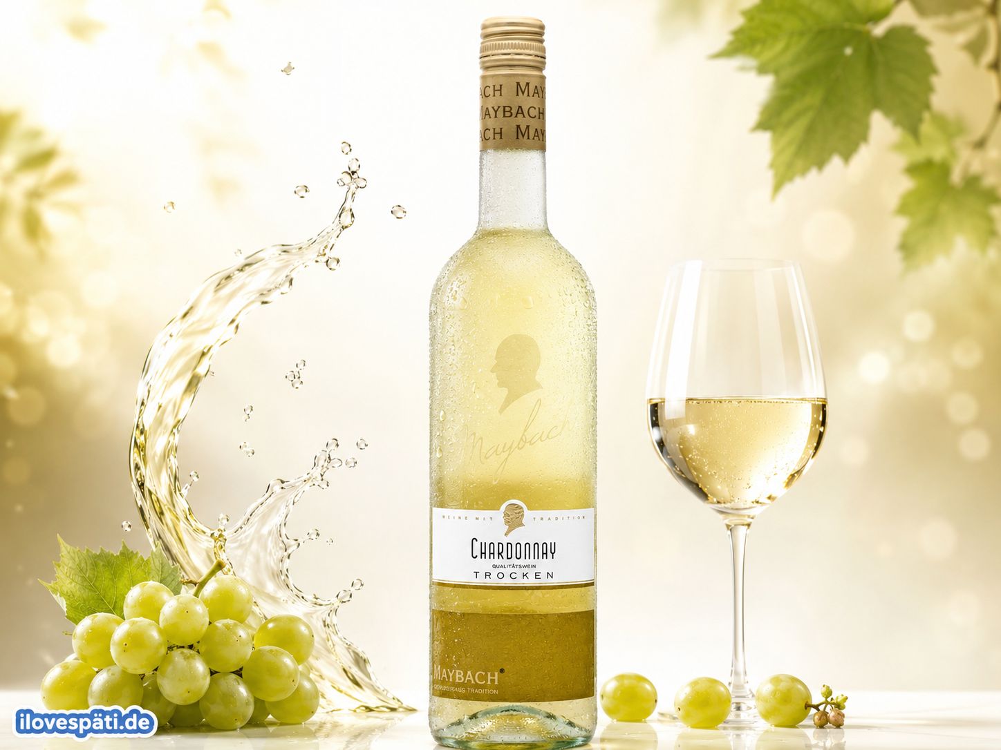 Maybach Chardonnay Qualitätswein trocken 0,75 l 12 % vol.