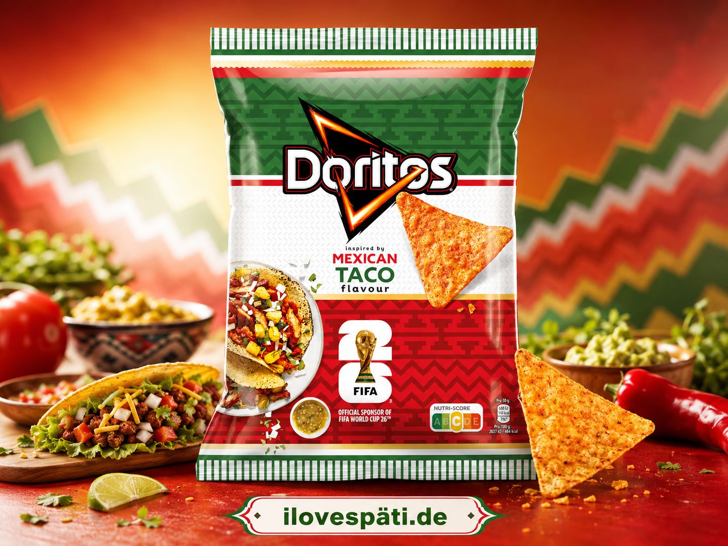 Doritos Mexican Taco Tortilla-Chips 110 g – FIFA World Cup 26 Edition
