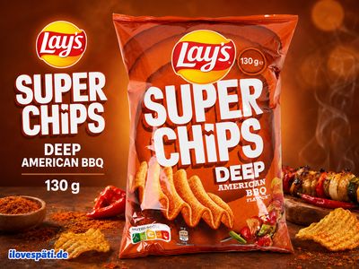 Lay’s Super Chips Deep American BBQ Kartoffelchips 130 g
