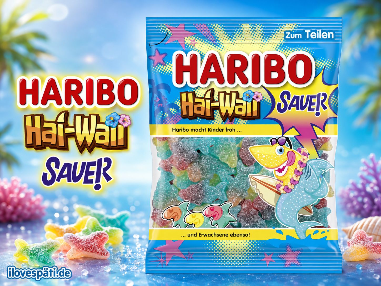 HARIBO Hai-Waii Sauer Fruchtgummi 175 g Limited Edition