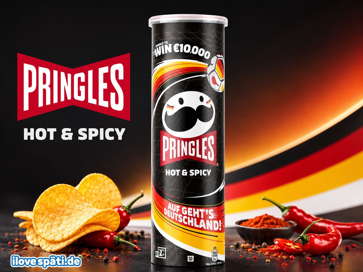 Pringles Hot &amp; Spicy Stapelchips 190 g – scharf &amp; würzig
