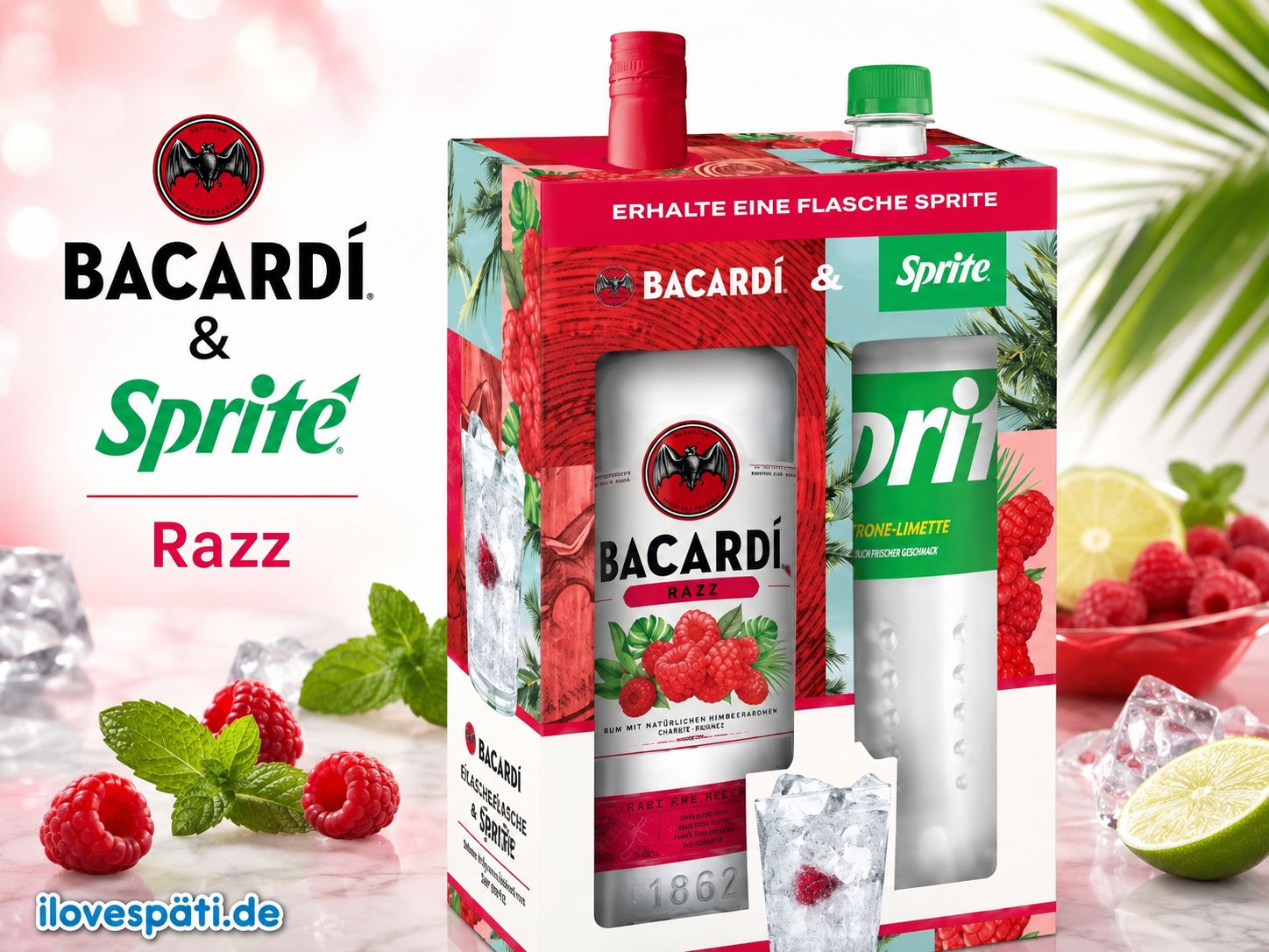 Bacardí Razz &amp; Sprite Aktionspack 0,7 l + 0,85 l, 27 % vol