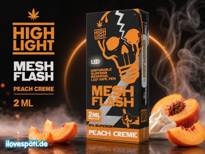 High Light Mesh Flash Peach Creme Einweg-Vape Pen 2 ml