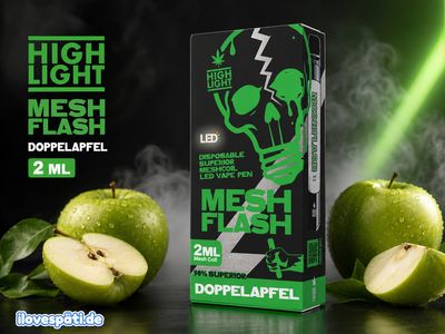 High Light Mesh Flash Doppelapfel Einweg-Vape Pen 2 ml