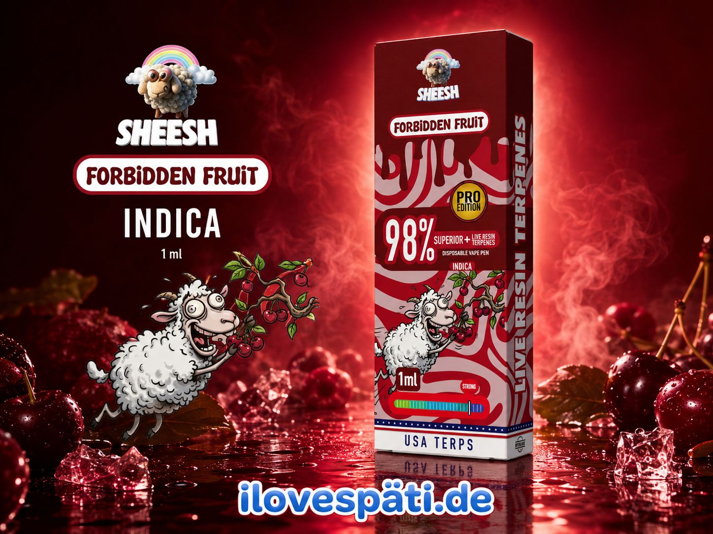 SHEESH Superior Pro Forbidden Fruit 1 ml Indica Einweg Vape Pen