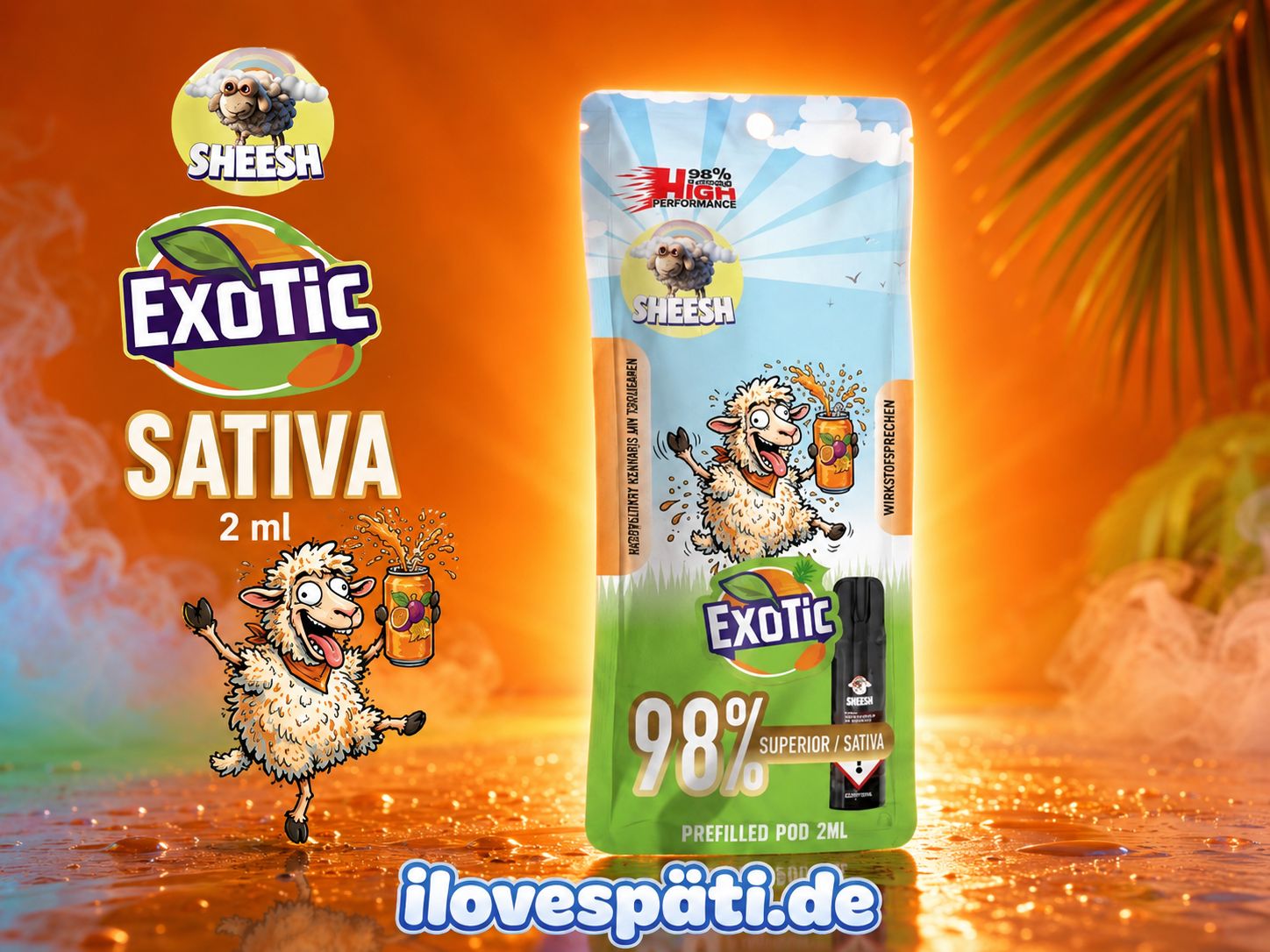 SHEESH Exotic Superior Pod 2ml 98% Sativa
