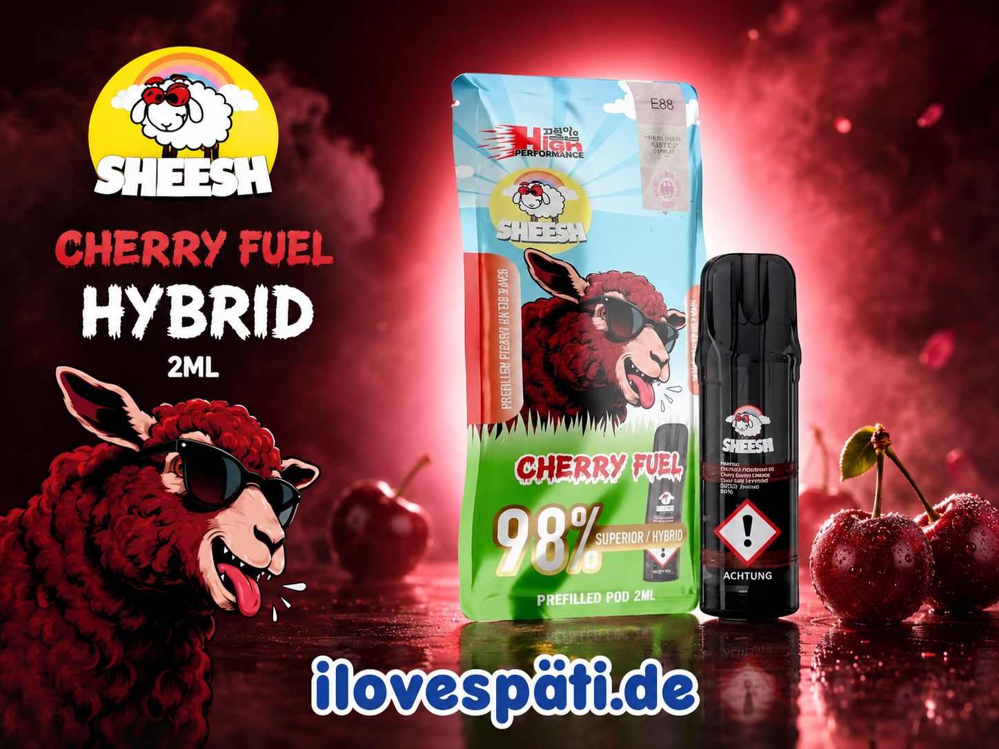 SHEESH Cherry Fuel Signature Superior Pod 2ml 98% Hybrid