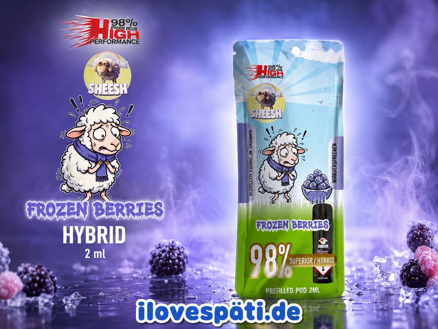 SHEESH Frozen Berries Signature Superior Pod 2ml 98% Hybrid