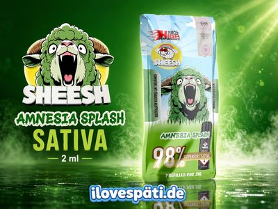 SHEESH Superior Pod Amnesia Splash 2ml Sativa