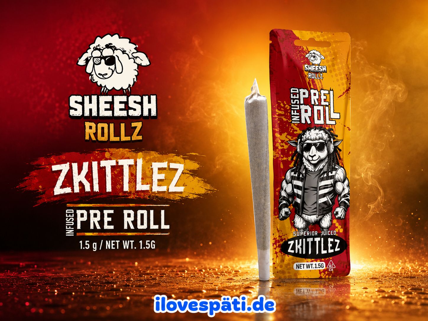 SHEESH Rollz Zkittlez Superior Infused CBD Pre-Roll 1,5 g