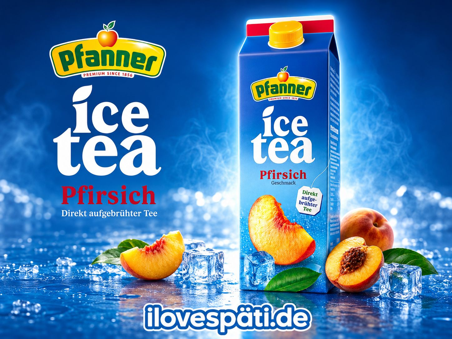 Pfanner IceTea Pfirsich Eistee 2 L – direkt aufgebrüht
