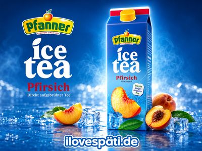 Pfanner IceTea Pfirsich Eistee 2 L – direkt aufgebrüht