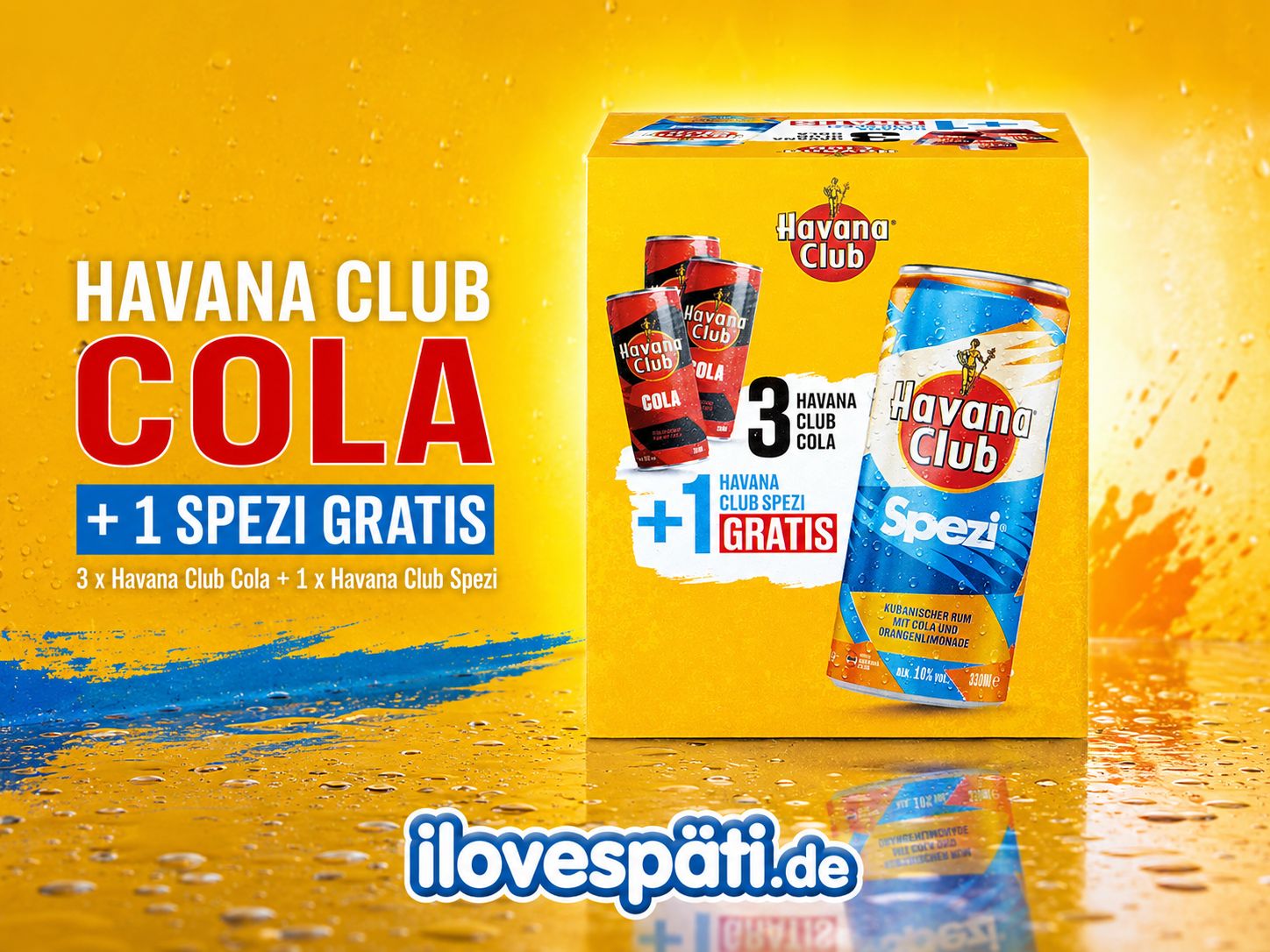 Havana Club Cola + Spezi 3+1 Aktionspack 4 × 330 ml – 10 % vol.